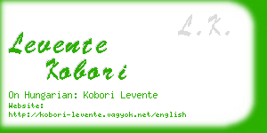 levente kobori business card